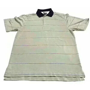 FootJoy Shirt Mens Medium Green Striped Polo Golf Shirt